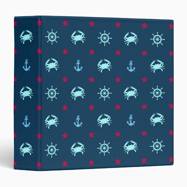Nautical Star Pattern Binder (Front/Spine)