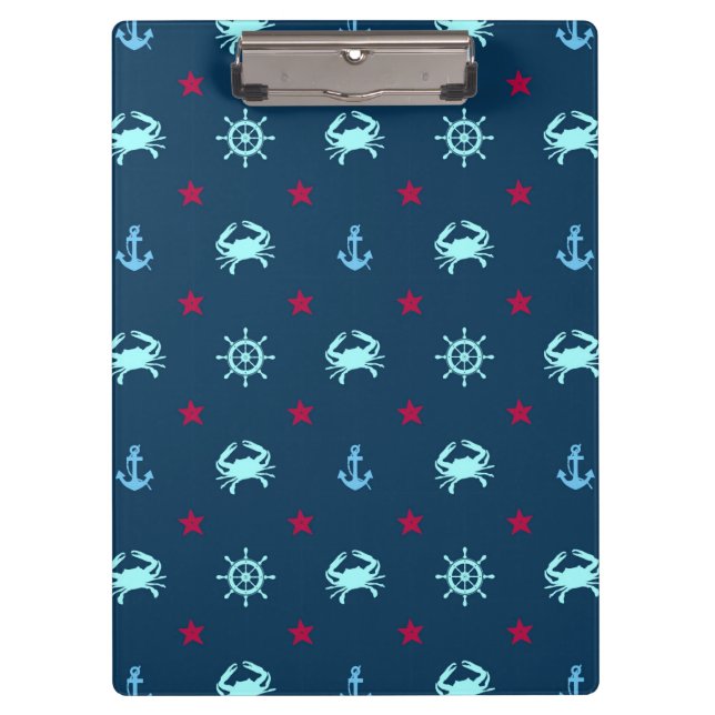 Nautical Star Pattern Clipboard (Front)