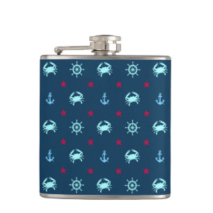 Nautical Star Pattern Hip Flask