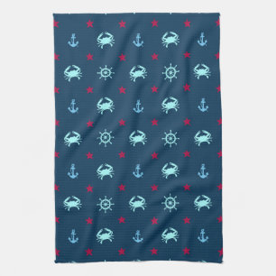 Nautical Star Pattern Kitchen Towel