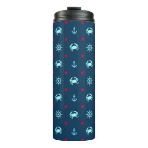 Nautical Star Pattern Thermal Tumbler