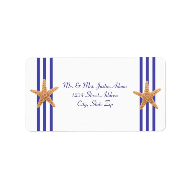 Nautical Starfish - Address Labels (Front)