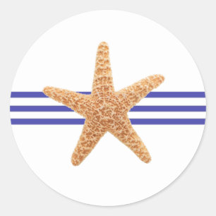 Nautical Starfish - Circle Sticker