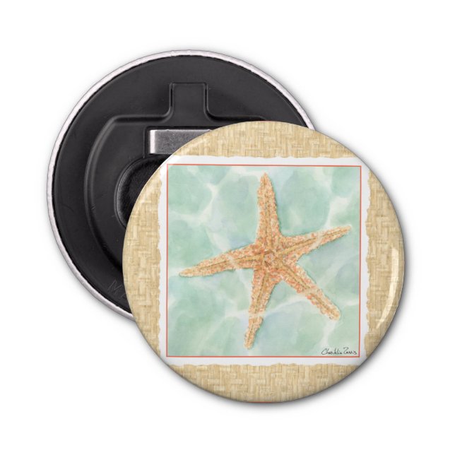 Nautical Starfish in Water Bottle Opener (Front)