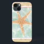 Nautical Starfish in Water iPhone 13 Case<br><div class="desc">This Chariklia Zarris painting will make you feel a world of difference every time you look at it. You can image yourself at the beach hunting for starfish or playing in the sand. Zarris's image is perfect for those who love sea life and want to take it everywhere they go....</div>
