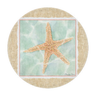 Nautical Starfish in Water Cutting Board