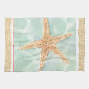 Nautical Starfish in Water Kitchen Towel