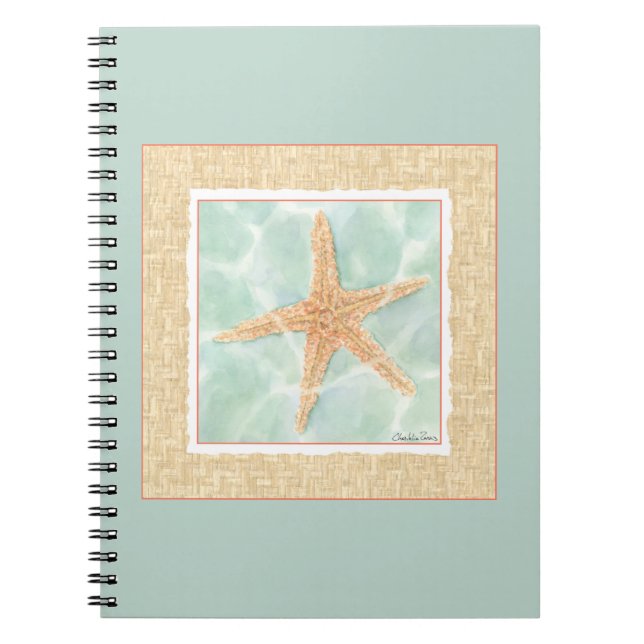 Nautical Starfish in Water Notebook (Front)
