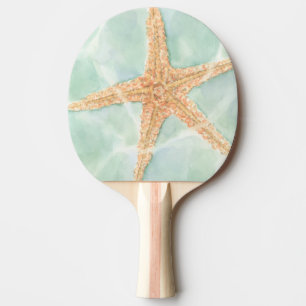 Nautical Starfish in Water Ping Pong Paddle
