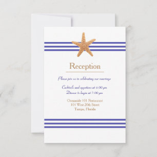 Nautical Starfish - Reception Invitation