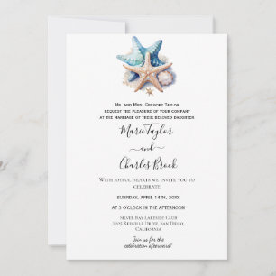 Nautical Starfish Wedding Invitation