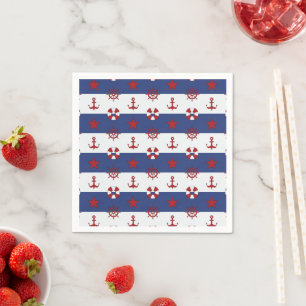 Nautical Stars And Stripes Pattern Napkin