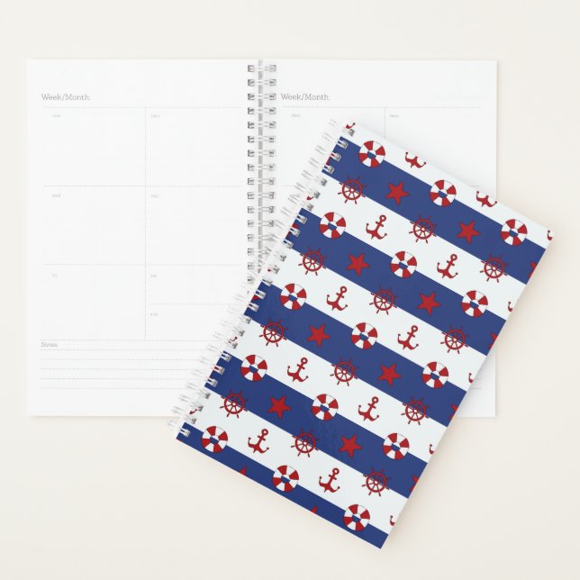 Nautical Stars And Stripes Pattern Planner (Display)