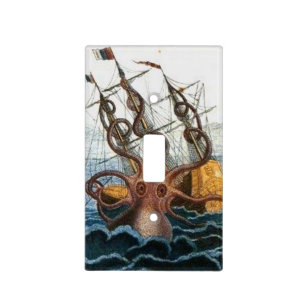 Nautical Steampunk Kraken Vintage Octopus Outlet Light Switch Cover