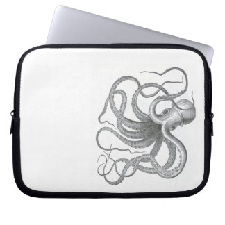Nautical steampunk octopus vintage kraken drawing laptop sleeve