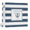 Nautical Stripe and Anchor Navy Blue