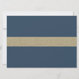 Nautical Stripe and Burlap Anniversary Invitation