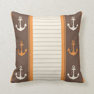 Nautical Stripe Design Throw Pillow