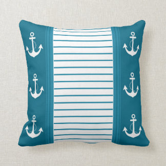 Nautical Stripe Design Throw Pillow