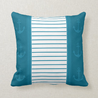 Nautical Stripe Design Throw Pillow