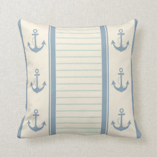 Nautical Stripe Design Throw Pillow