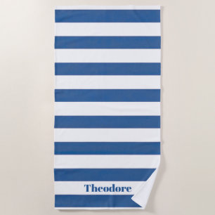 Nautical Striped Beach Towel