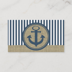 Nautical Stripes and Anchor Seating Cards