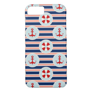 Nautical Stripes And Dots Pattern Case-Mate iPhone Case