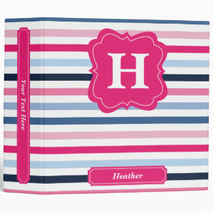 Nautical Stripes Binder