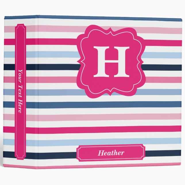 Nautical Stripes Binder (Front/Spine)