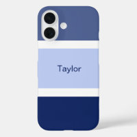 Nautical Stripes Blue and White Personalized