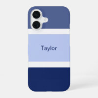 Nautical Stripes Blue White Personalized