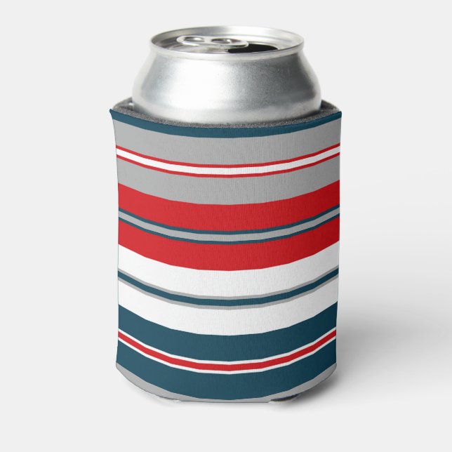 Nautical stripes can cooler (Can Back)