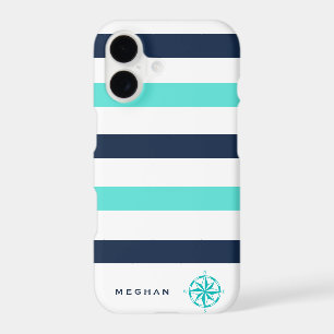 nautical stripes compass monogram