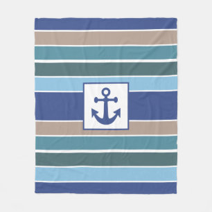 Nautical Stripes fleece blankets