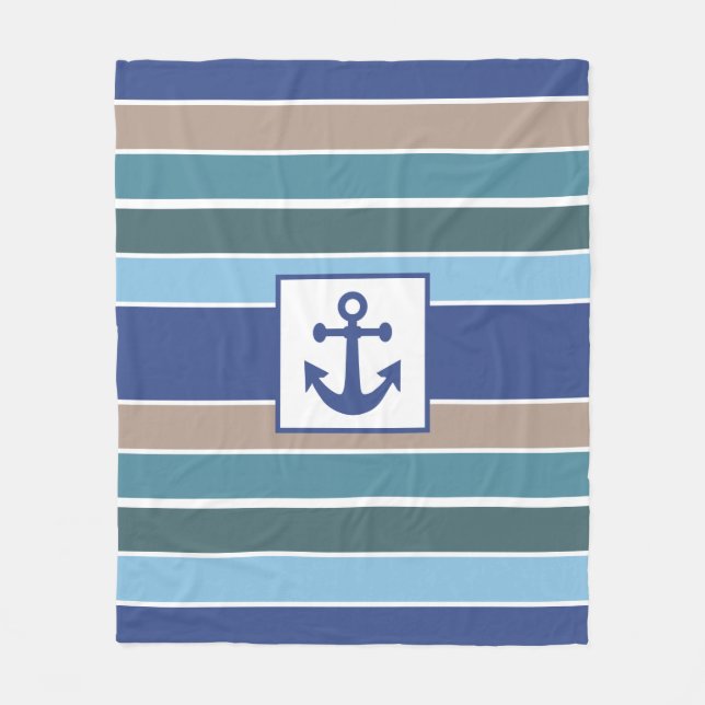Nautical Stripes fleece blankets (Front)