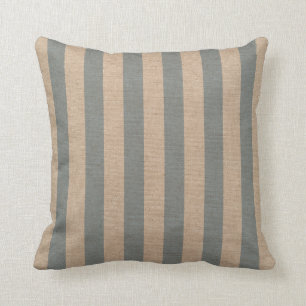 Nautical Stripes in Beach Blue 2 Throw Pillow