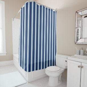 Nautical Stripes Navy Smokey Blue Crisp White