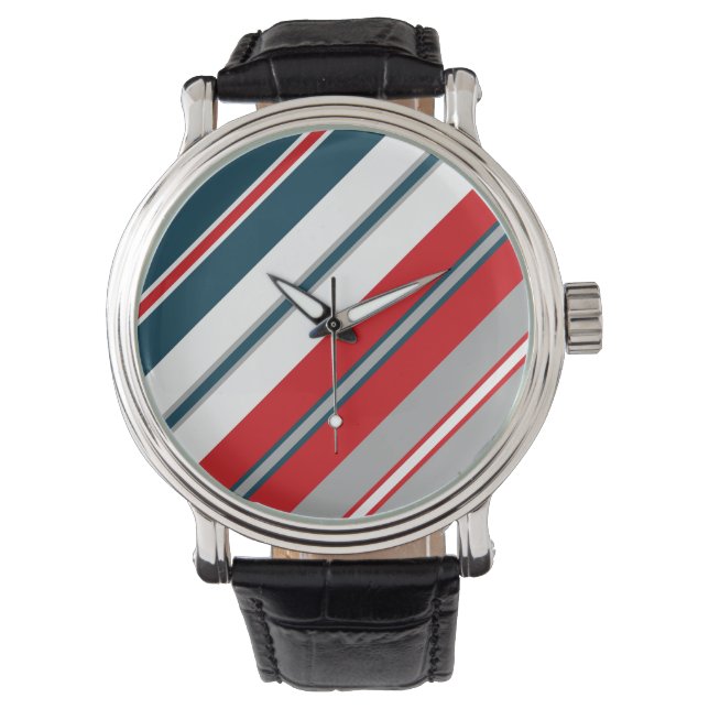 Nautical stripes watch (Front)