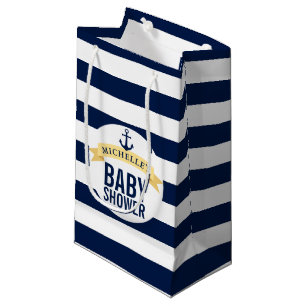 Nautical Style Baby Shower Customized Small Gift Bag