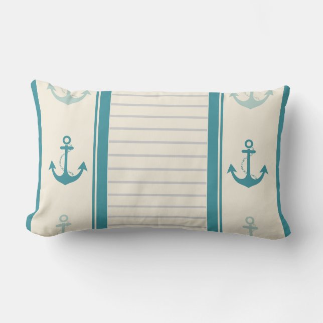 Nautical Stylish Design Outdoor Pillow (Front)
