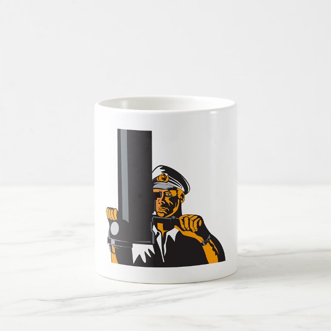 Nautical Submarine Captain Using Periscope  Coffee Mug (Creator Uploaded)