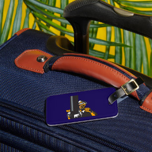 Nautical Submarine Captain Using Periscope  Luggage Tag