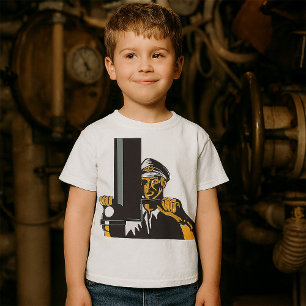 Nautical Submarine Captain Using Periscope  T-Shirt