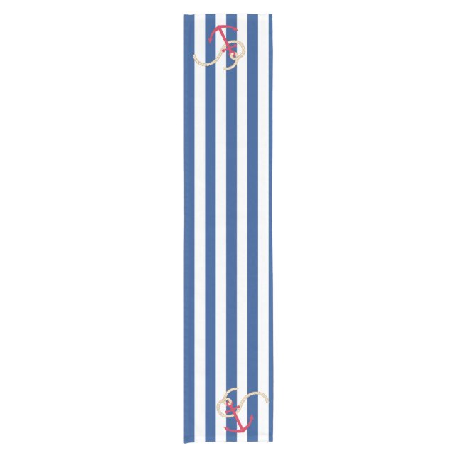 Nautical Table Runner with Rope and Anchor (Front)