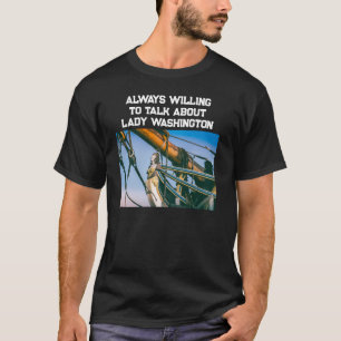  Nautical Tall Ship Feather Head Photography T-Shirt