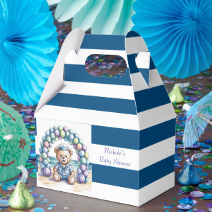 Nautical Teddy Bear Beach Boy Baby Shower Favor Box