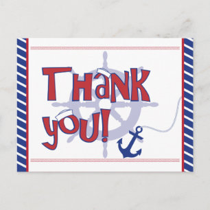Nautical Thank you postcards