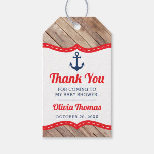 Nautical Thank You Tag, Anchor Gift Tags