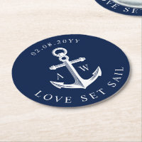 Nautical Theme Anchor Custom Monograms Navy